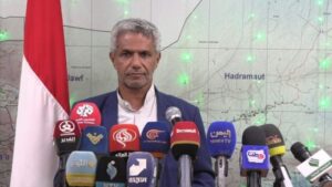 یمنی وزارت صحت کے ترجمان پریس بریفنگ میں